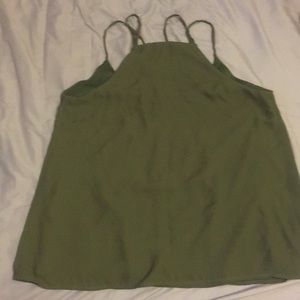 Charlotte Russe Tops - Olive green cross front tank top size S Charlotte Russe Tops - Olive green cross front tank top size S